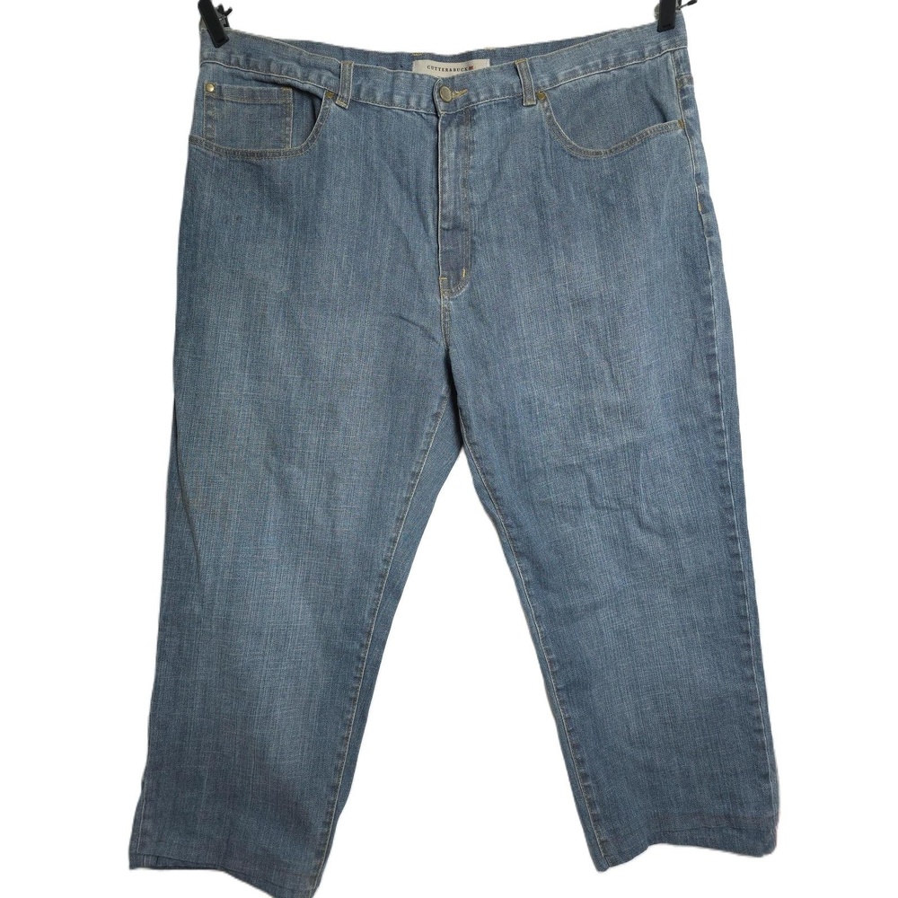 Cutter & Buck Blue Denim Jeans Pants Mens Size 44x26 5 Pocket Design